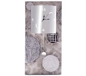 Reloj artesanal universo plata acrílico 40 x 80 x 3,5 cm