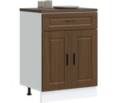 Maison exclusive - mueble bajo de cocina porto roble marrón madera reconstituida