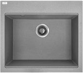 Fregadero de cocina de granito gris - tau - 50 x 57 cm, 1 cubeta