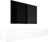 Mueble tv suspendido, (2 x 100) x 34 x 32 cm, blanco mate