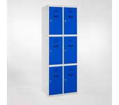 Taquilla metálica casillero de 6 puertas y 3 alturas 180x50x40cm