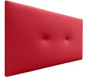 Dhome cabecero de polipiel liso con botones tapizado de alta gama cabezal lujo cama dormitorio moderno acolchado (rojo, 105cm)