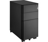 Tectake cajonera con ruedas y cerradura de acero con recubrimiento en polvo