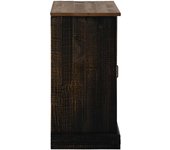 Aparador | aparador de comedor | armario de cocina halden con puerta corredera negro 80x40x80 cm cfw92322