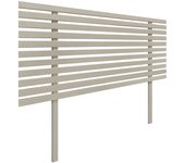 Dhome cabecero de madera reciclada dm estilo japones con patas cama palets herrajes incluidos (105cm, acabado lino)