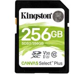 Kingston - kingston canvas select plus flash memory sdxc 256gb uhs1 u3 - sds2256gb