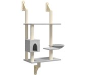 Árbol rascador para gatos de pared gris claro 153 cm