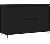 Aparador | aparador de comedor | armario de cocina de madera de ingeniería negro 104x35x70 cm cfw63972