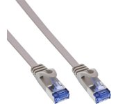 Cable de red plano inline, u/ftp, cat.6a, gris, 1m