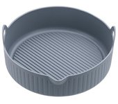Cesta redonda de silicona 18,5 cm para freidora de aire. grey