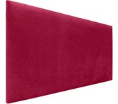 Dhome cabecero de terciopelo liso alta gama moderno cabezal tapizado cama lujo dormitorio acolchado (rojo, 105x60cm)
