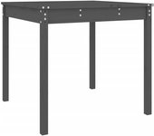 Mesa de jardín madera maciza pino gris 82,5x82,5x76 cm