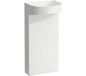 Lavabo con columna integrada, sin agujero para grifo, sin rebosadero, 410x900mm, incl. válvula de desagüe, blanco, h8113410001121, color: blanco
