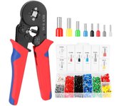 Alicates para engarzar, hsc8 6-4awg23-7 kit de alicates para engarzar virola de alambre, herramienta de trinquete con conectores de terminales