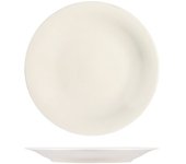 Lote de 6 platos llanos de porcelana marfil, diámetro 27 cm charme white h&h
