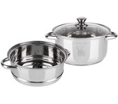 Vaporera con cacerola renberg acero inoxidable aluminio (ø 20 cm)