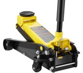 Vevor floorjack 3 toneladas de perfil bajo, bomba de elevación rápida de un solo pistón, rango de gato de elevación de piso de 130mm-508mm