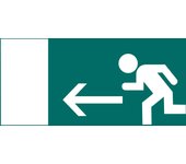 Etiqueta señalizacion salida emergencia izquierda 1 u. apli