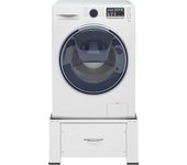 Soporte pedestal para lavadora con cajón blanco