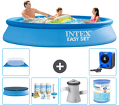 Paquete de piscina - intex - alrededor - 305x305x61 cm + accesorios a465