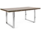 Mesa stanton con tapa de cristal 180x90 cms