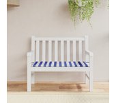 Cojín para banco de jardín rayas azules y blancas 120x50x4cm vidaxl