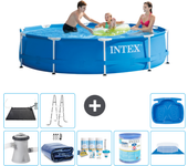 Paquete de piscina - intex - alrededor - 305x305x76 cm + accesorios a1657