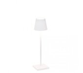 Lámpara de mesa led poldina pro micro white recargable y regulable con batería de hasta 12 horas