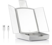 Espejo led plegable con organizador de maquillaje 3 en 1 panomir innovagoods