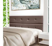 Cabecero cama tapizado tejido antimanchas moscú largo marrón 105*125