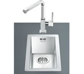 Fregadero de acero inoxidable 26.7x46.4 cm de sobreponer