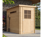 Casa de almacenamiento jardín con suelo tratado 144x239x198 cm/2.63m2 - caseta para exterior jardín - cobertizo de madera pequeño - timbela m306+m306g
