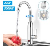 Grifo eléctrico con calentador de agua 220-240 v para cocina, jardín, baño, caravana, camping, 2 accesorios, calefacción inteligente, grifo con
