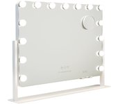 Flamingueo espejo maquillaje con luz 15 led posición regulable 3 modos de luz control táctil blanco