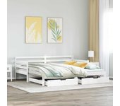 Maison exclusive - sofá cama nido con cajones sin colchón blanco 90x190 cm
