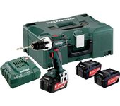 Metabo 602102960 taladro atornillador a bateria 18v 3x 4ah li-ion bs 18 lt con maletín