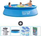 Paquete de piscina - intex - alrededor - 305x305x76 cm + accesorios cb127