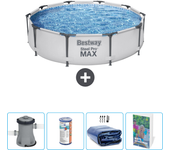 Paquete de piscina - bestway - alrededor - 305x305x76 cm + accesorios cb81