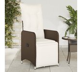 Maison exclusive - sillones reclinables jardín con cojines marrones 2 uds ratán pe