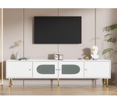 Mueble para tv moderno de 170 cm - apto para tv de 70-79 - con 4 puertas - blanco
