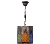 Lampara artesanal meknes 1xe27 multicolor regx16,5d hexagonal de .