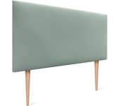 Dhome cabecero de polipiel liso y con patas cabeceros cabezal tapizado cama (polipiel verde agua, 105cm (camas 80/90/105))