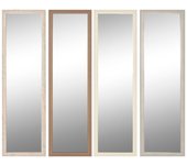 Espejo de pared home esprit blanco marrón beige gris cristal poliestireno 36 x 2 x 125 cm (4 unidades)