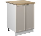Vicco mueble bajo de cocina fame-line, grisbeige, 60 cm , et roble