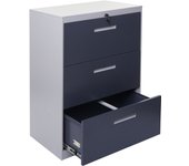 Archivador colgante hwc-a10, archivador de oficina armario de acero, a4 con cerradura ~ 103x76x46cm gris-gris oscuro