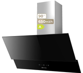 Campana extractora decorativa evvo ce47 cristal black