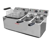 Freidora eléctrica de 10+4+4 litros maiser f12/10+6/4x2