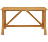 Mesa de comedor de jardín 140x70x73,5 cm madera maciza de acacia