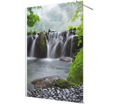 Vinilo adhesivo para mampara de ducha esmerilado - cascadas