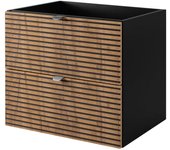 Mueble de baño, negro mate, 60 x 57 x 46 cm